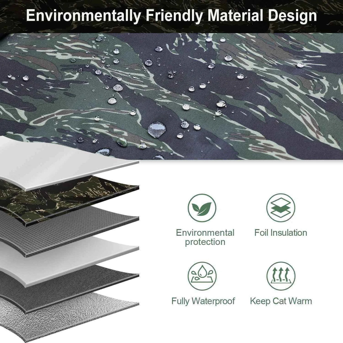 Omni-Climate Flagship Outdoor Cat House Camouflage