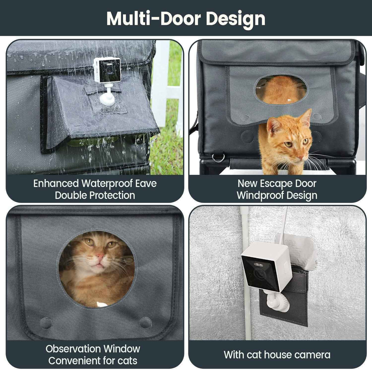 Furventi High Legs outdoor Cat House Dark Grey(副本)