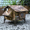 Furventi Rooftop Outdoor Cat House Leaves