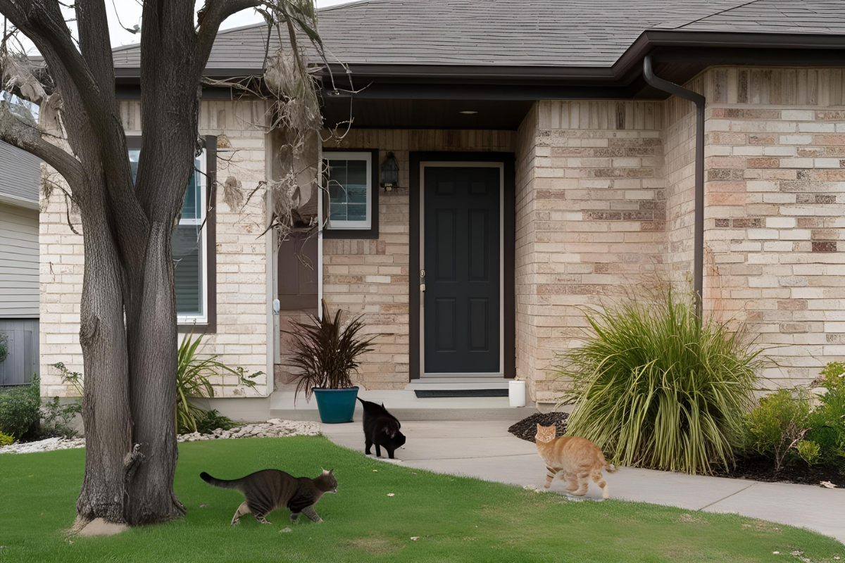 How do you keep stray cats away from your house