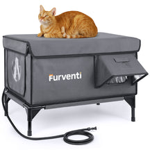 Furventi Classic Heated Outdoor Cat House Shadow Grey