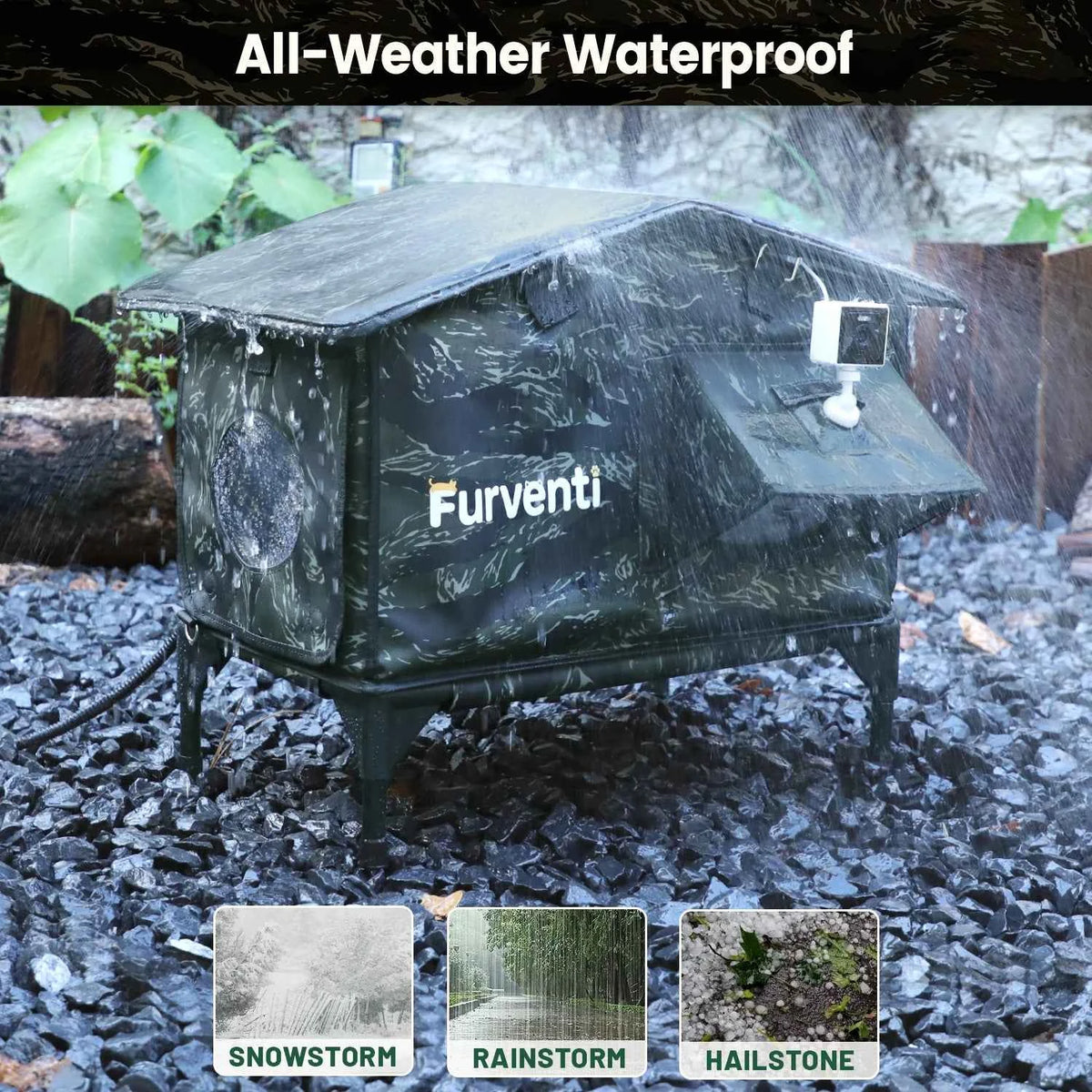 Furventi Flagship Open Top Outdoor Cat House Camouflage