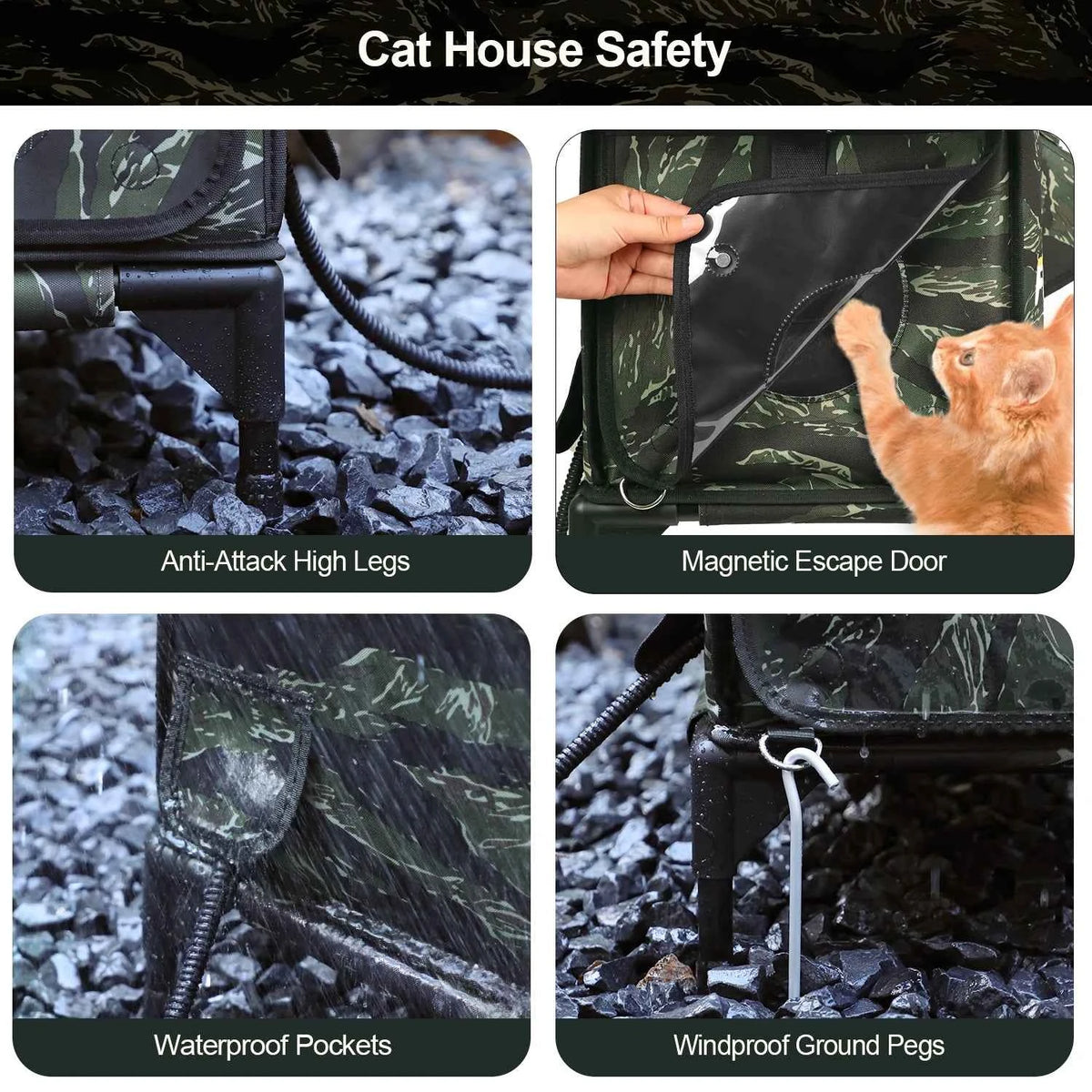 Furventi Flagship Open Top Outdoor Cat House Camouflage