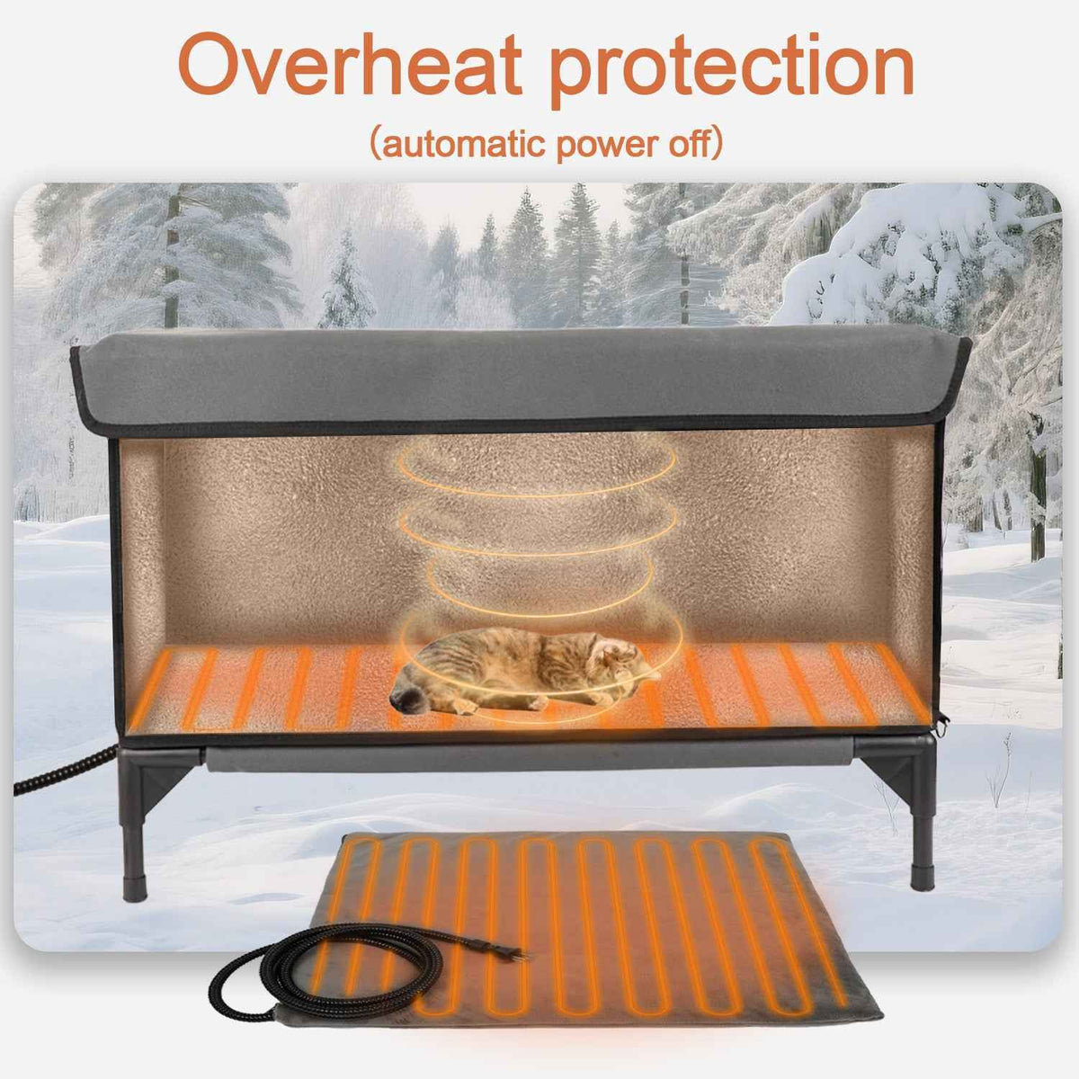 Omni-Climate Flagship Outdoor Cat House Dark Grey