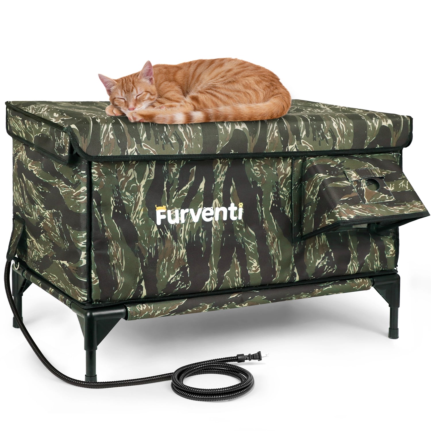 Furventi Flagship Heated Cat House for Camouflage