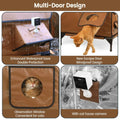 Furventi Cold-Resistant Outdoor Cat House Brown
