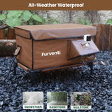 Furventi Cold-Resistant Outdoor Cat House Brown