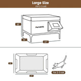 Furventi Cold-Resistant Outdoor Cat House Brown
