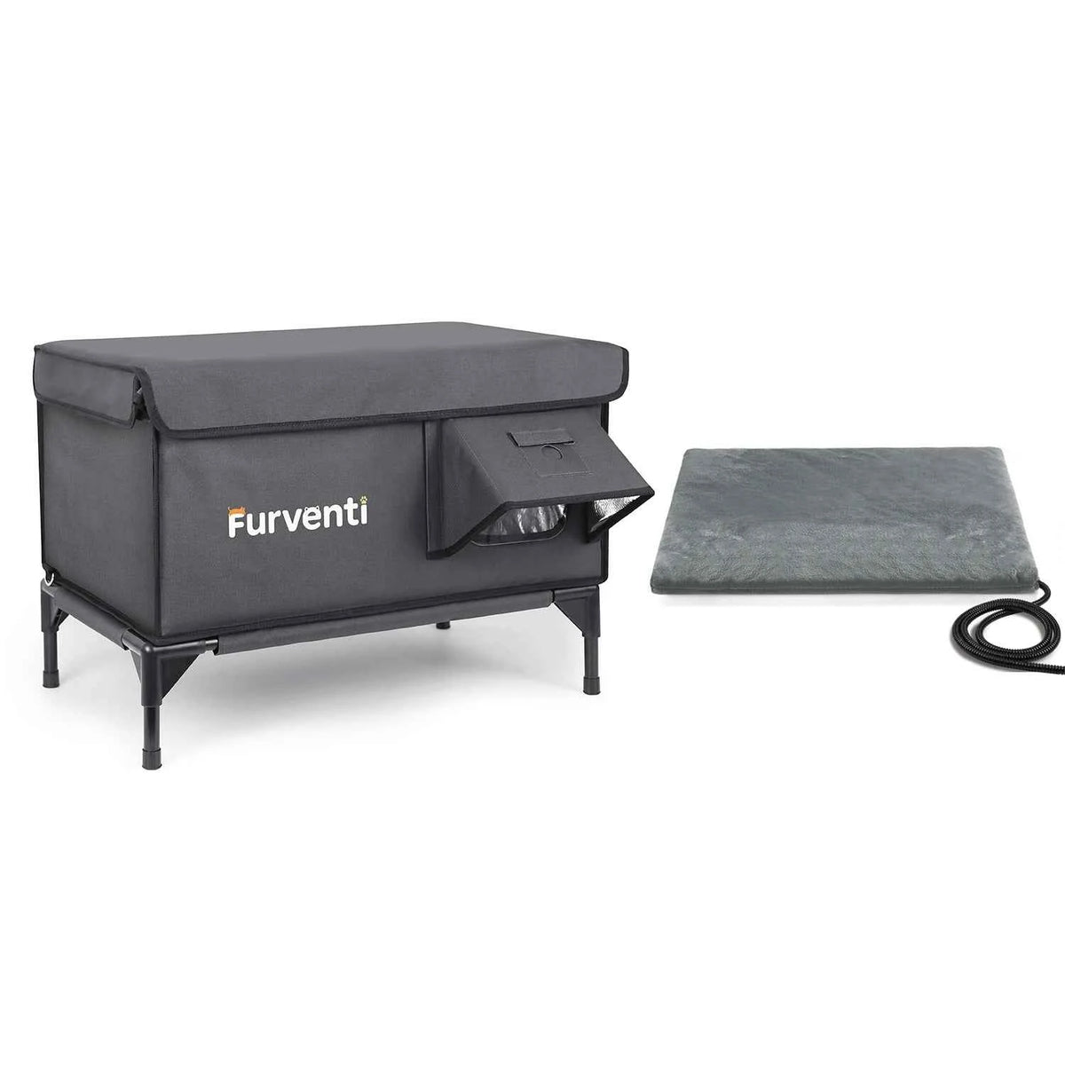 Furventi Flagship Outdoor Cat House Dark Grey