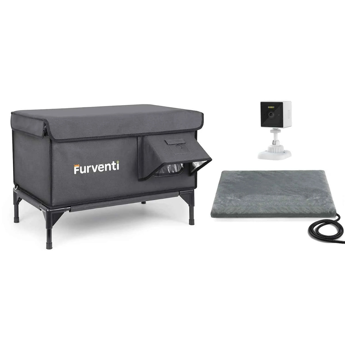 Furventi Flagship Outdoor Cat House Dark Grey