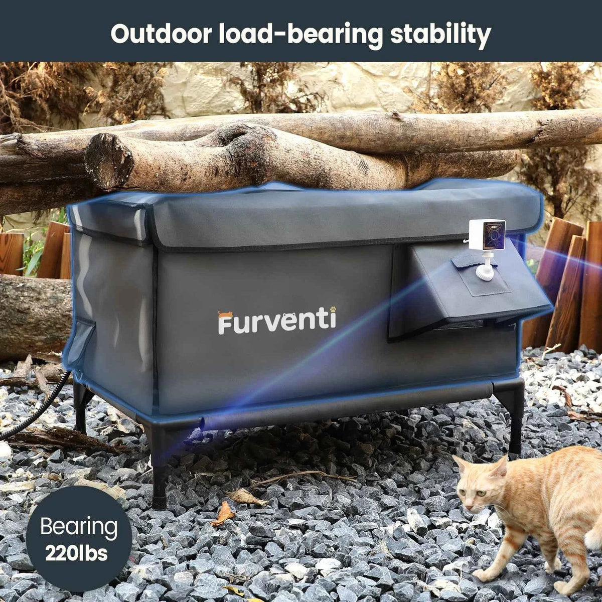 Furventi Flagship Outdoor Cat House Dark Grey