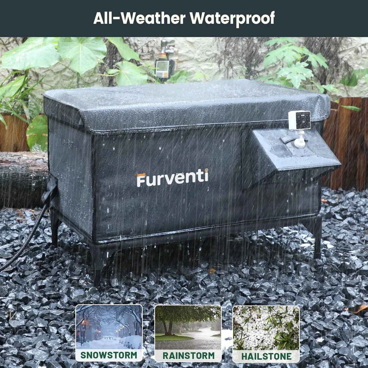 Furventi Flagship Outdoor Cat House Dark Grey