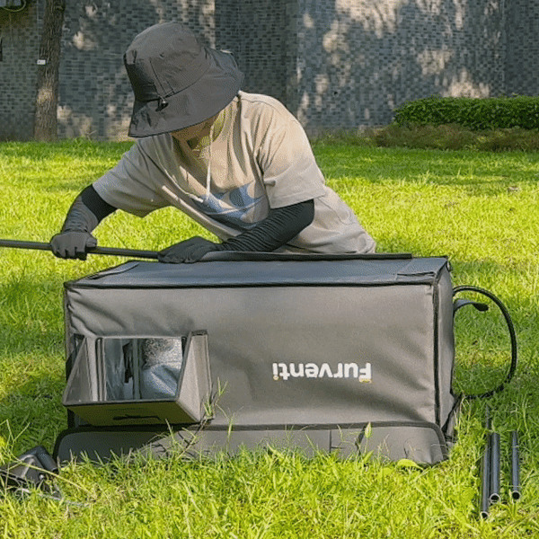 Furventi Flagship Outdoor Cat House Dark Grey installation GIF picture 5 Furventi Flagship Outdoor Cat House Dark Grey installation GIF picture 5