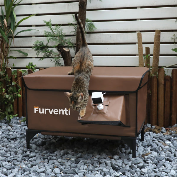 Furventi High Legs Outdoor Cat House Brown Comment chart 2  & Outdoor Stray Heated Cat House