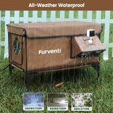 Furventi High Legs Outdoor Cat House Brown Product Rainproof & Outdoor Stray Heated Cat House