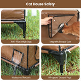 Furventi High Legs Outdoor Cat House Brown Product Safety & Outdoor Stray Heated Cat House