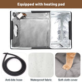 Furventi High Legs Outdoor Cat House Brown Product heating pad & Outdoor Stray Heated Cat House