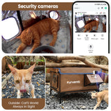 Furventi High Legs Outdoor Cat House Brown Product monitor & Outdoor Stray Heated Cat House