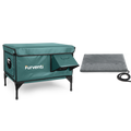 Furventi High Legs Outdoor Cat House Dark Green