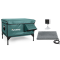Furventi High Legs Outdoor Cat House Dark Green