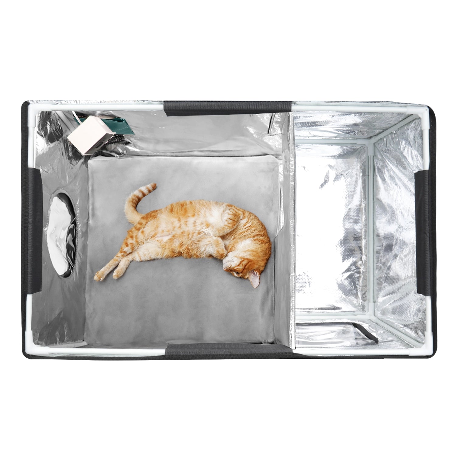 Furventi High Legs Outdoor Cat House Dark Green Product Features 3 & Outdoor Stray Heated Cat House