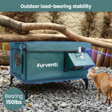 Furventi High Legs Outdoor Cat House Dark Green Product Safe Load Bearing & Outdoor Stray Heated Cat House