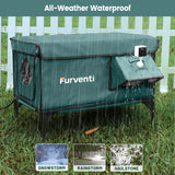 Furventi High Legs Outdoor Cat House Dark Green Product Windproof & Outdoor Stray Heated Cat House
