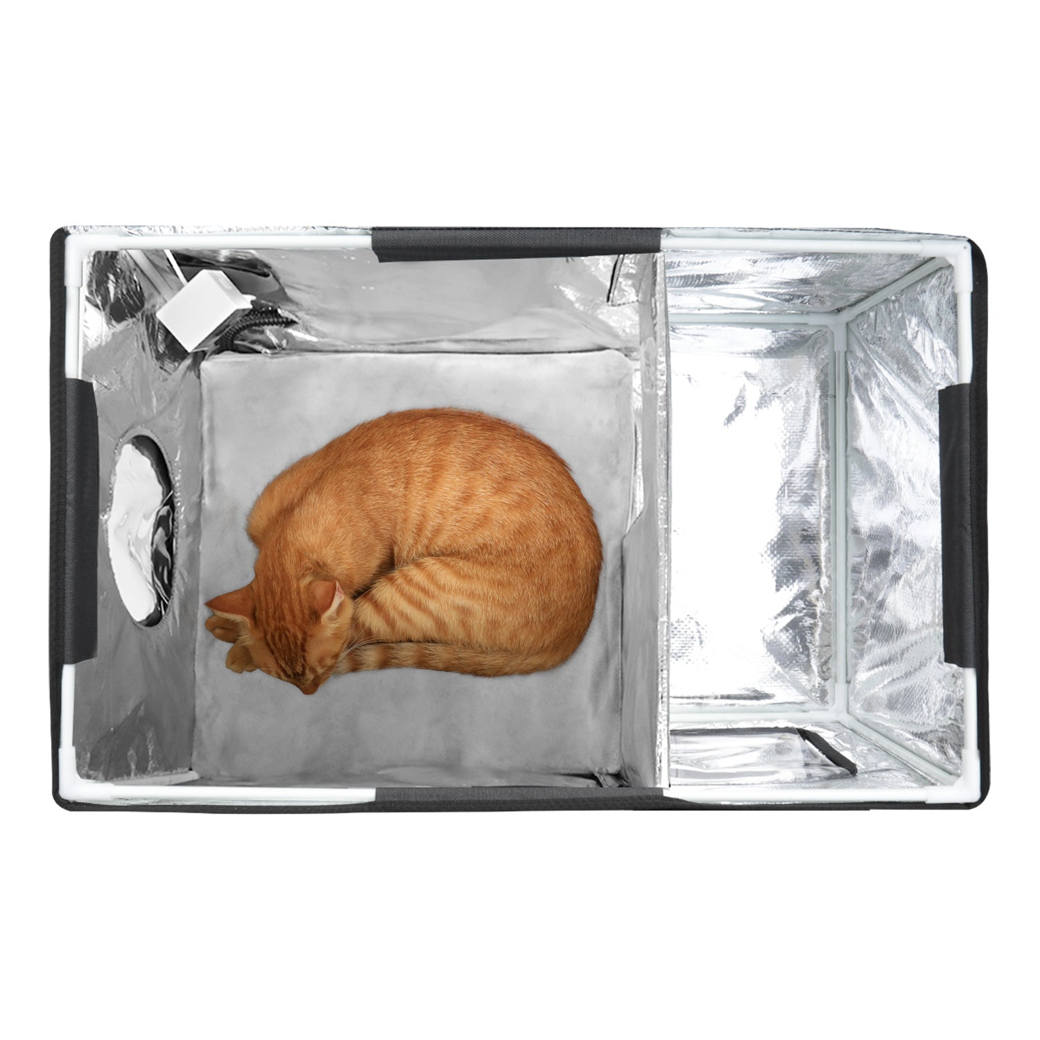 Furventi High Legs outdoor Cat House Dark Gray Product Features 2 & Outdoor Stray Heated Cat House