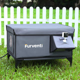 Furventi High Legs outdoor Cat House Dark Gray Product Main Image & Outdoor Stray Heated Cat House