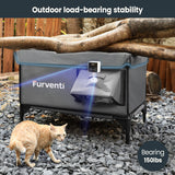 Furventi High Legs outdoor Cat House Dark Gray Product Safe Load Bearing & Outdoor Stray Heated Cat House