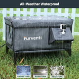 Furventi High Legs outdoor Cat House Dark Gray Product Windproof & Rainproof & Outdoor Stray Heated Cat House