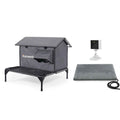 Furventi Platform Outdoor Cat House Dark Grey