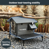 Furventi Platform Outdoor Cat House Dark Grey Product Safe Load Bearing & Outdoor Stray Heated Cat House