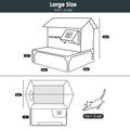 Furventi Platform Outdoor Cat House Dark Grey