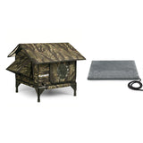  Furventi Rooftop Outdoor Cat House Camouflage *1 heating pad & Outdoor Stray Heated Cat House
