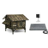  Furventi Rooftop Outdoor Cat House Camouflage *1 heating pad  *1  camera & Outdoor Stray Heated Cat House