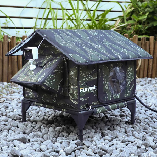 Furventi Rooftop Outdoor Cat House Camouflage