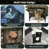  Furventi Rooftop Outdoor Cat House Camouflage Product Multi-door design & Outdoor Stray Heated Cat House