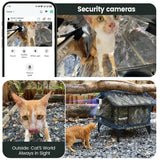  Furventi Rooftop Outdoor Cat House Camouflage Product Security Camera  & Outdoor Stray Heated Cat House