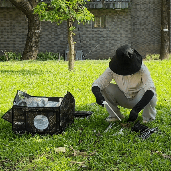 Furventi Rooftop Outdoor Cat House Camouflage  installation GIF picture 1 & Outdoor Stray Heated Cat House