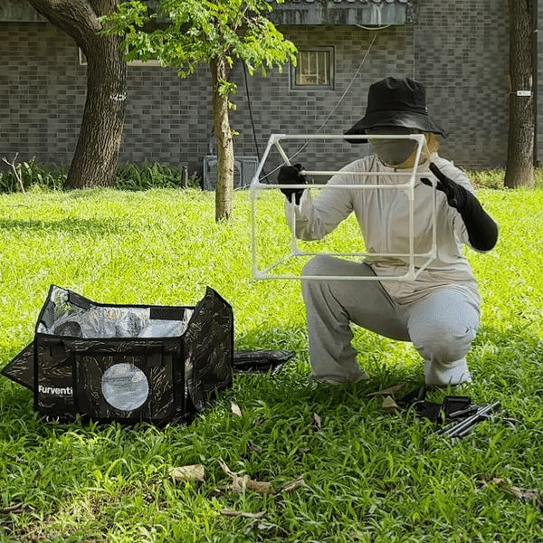 Furventi Rooftop Outdoor Cat House Camouflage  installation GIF picture 2  & Outdoor Stray Heated Cat House
