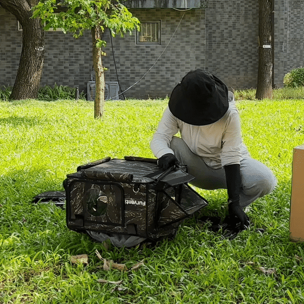 Furventi Rooftop Outdoor Cat House Camouflage  installation GIF picture 3  & Outdoor Stray Heated Cat House