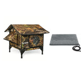 Furventi Rooftop Outdoor Cat House Leaves *1 heating pad & Outdoor Stray Heated Cat House