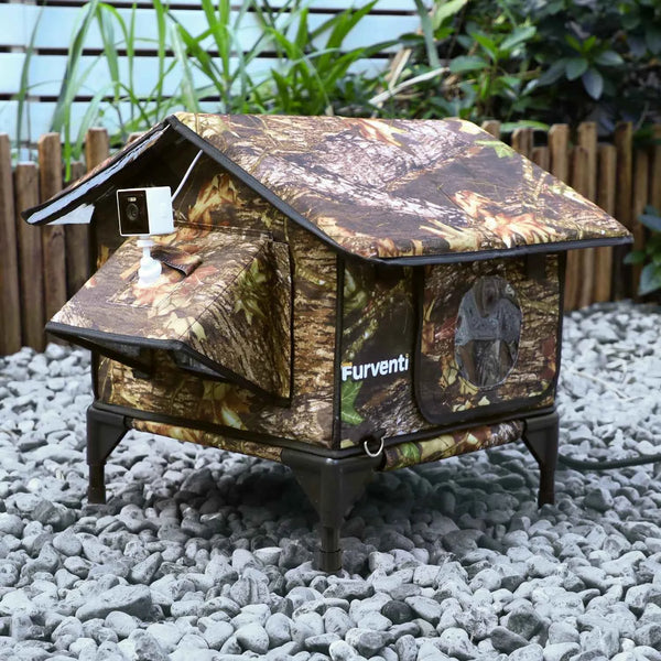 Furventi Rooftop Outdoor Cat House Leaves