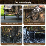 Furventi Rooftop Outdoor Cat House Leaves Product Safety & Outdoor Stray Heated Cat House