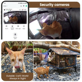 Furventi Rooftop Outdoor Cat House Leaves Product monitor & Outdoor Stray Heated Cat House