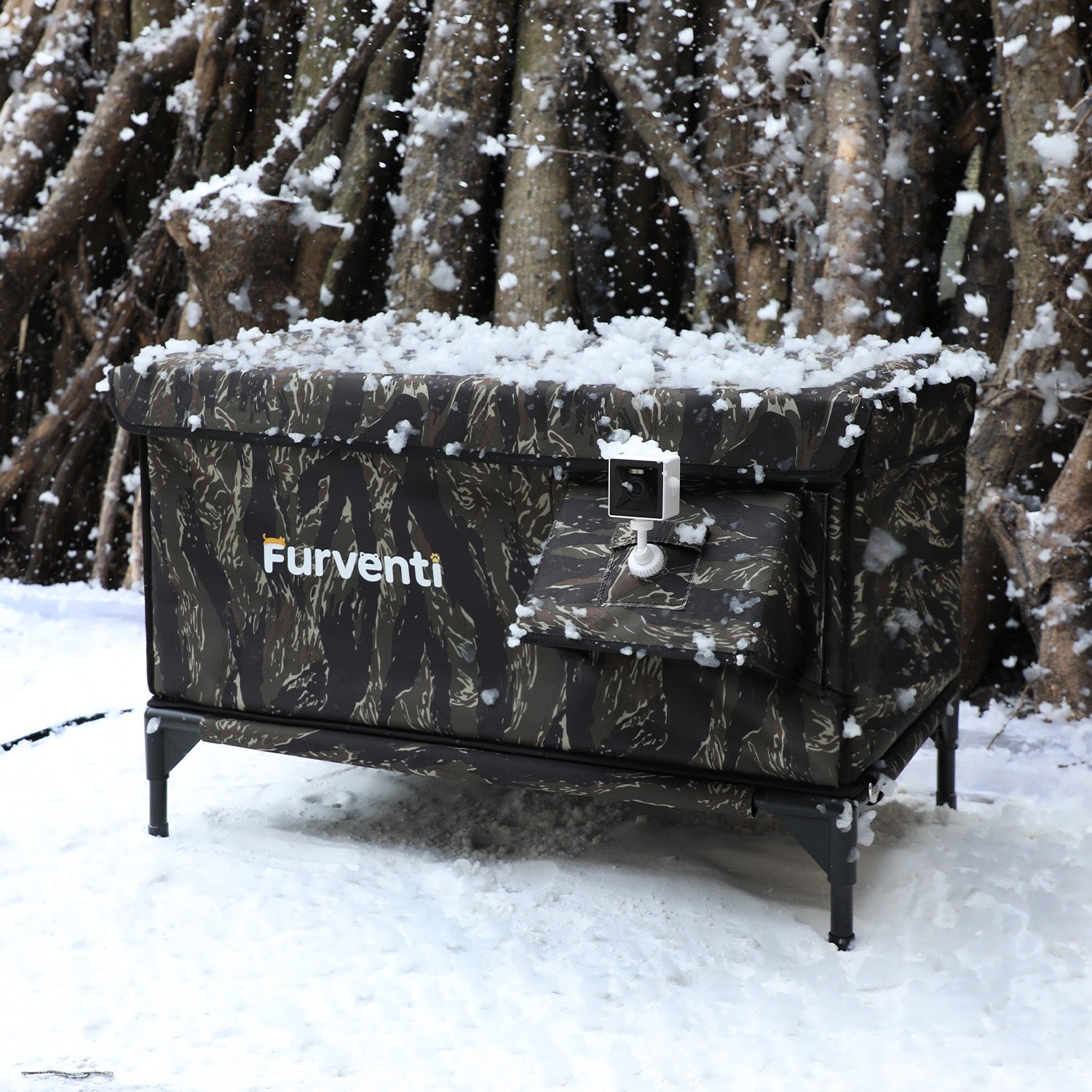 Furventi Flagship Outdoor Heated Cat House Forest Camo