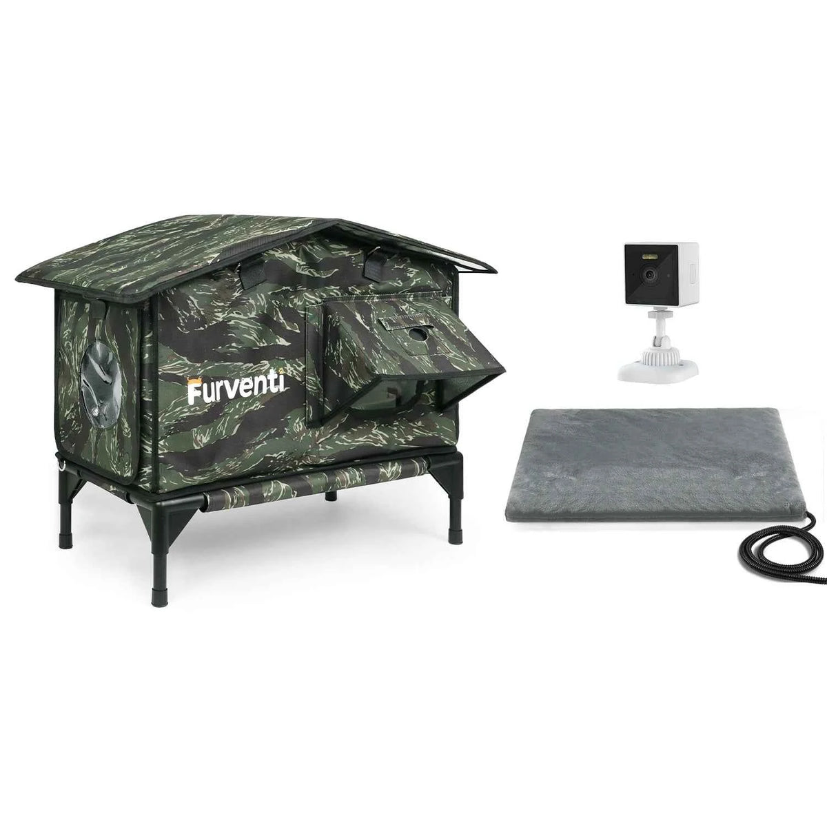 Furventi Flagship Open Top Outdoor Cat House Camouflage