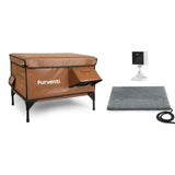 Furventi Cold-Resistant Outdoor Cat House Brown